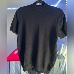 Zara mock neck short sleeve shirt